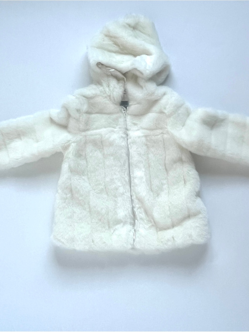 Rothschild Plush Hooded Kids Coat in White